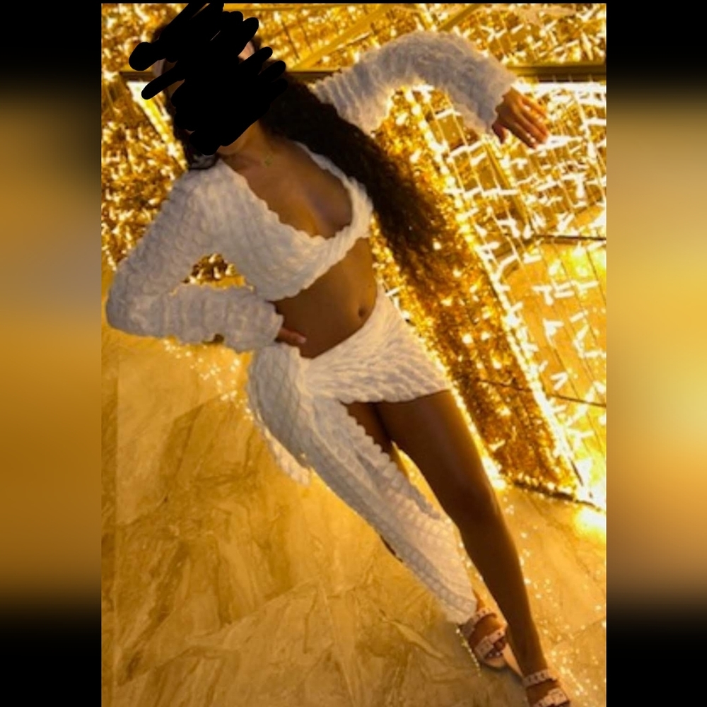 White 2 piece set-worn only once